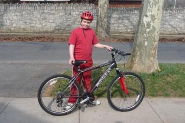 Jeffery and his new bike.